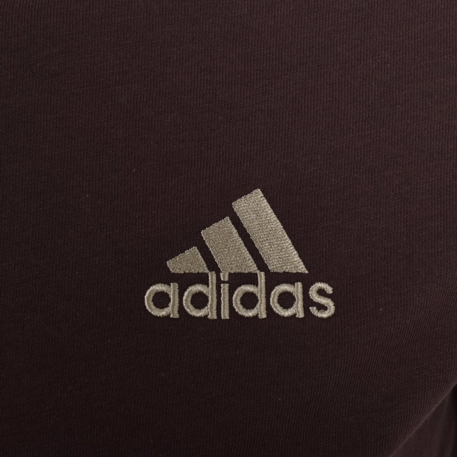 Adidas Sportswear 3 Stripes T Shirt Brown male Large